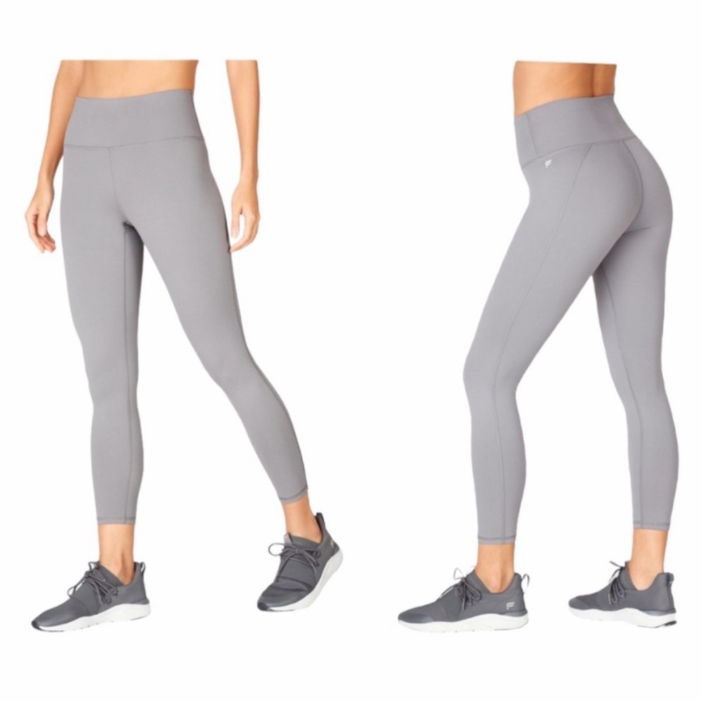 Fabletics High-Waisted PowerHold 7/8 - Quarry Grey